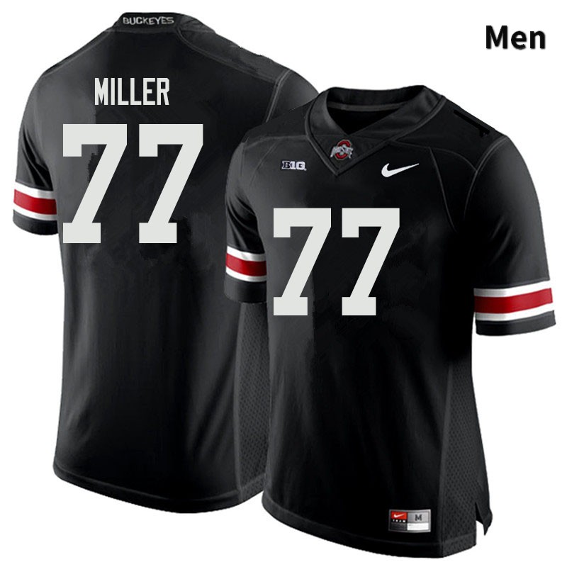 Ohio State Buckeyes Harry Miller Men's #77 Black Authentic Stitched College Football Jersey